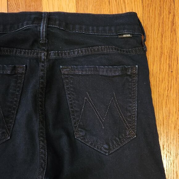 Mother Looker Crop Skinny Stretch Jean in "Tongue Tied" Dark Wash, Midrise Sz 26 - Picture 5 of 12